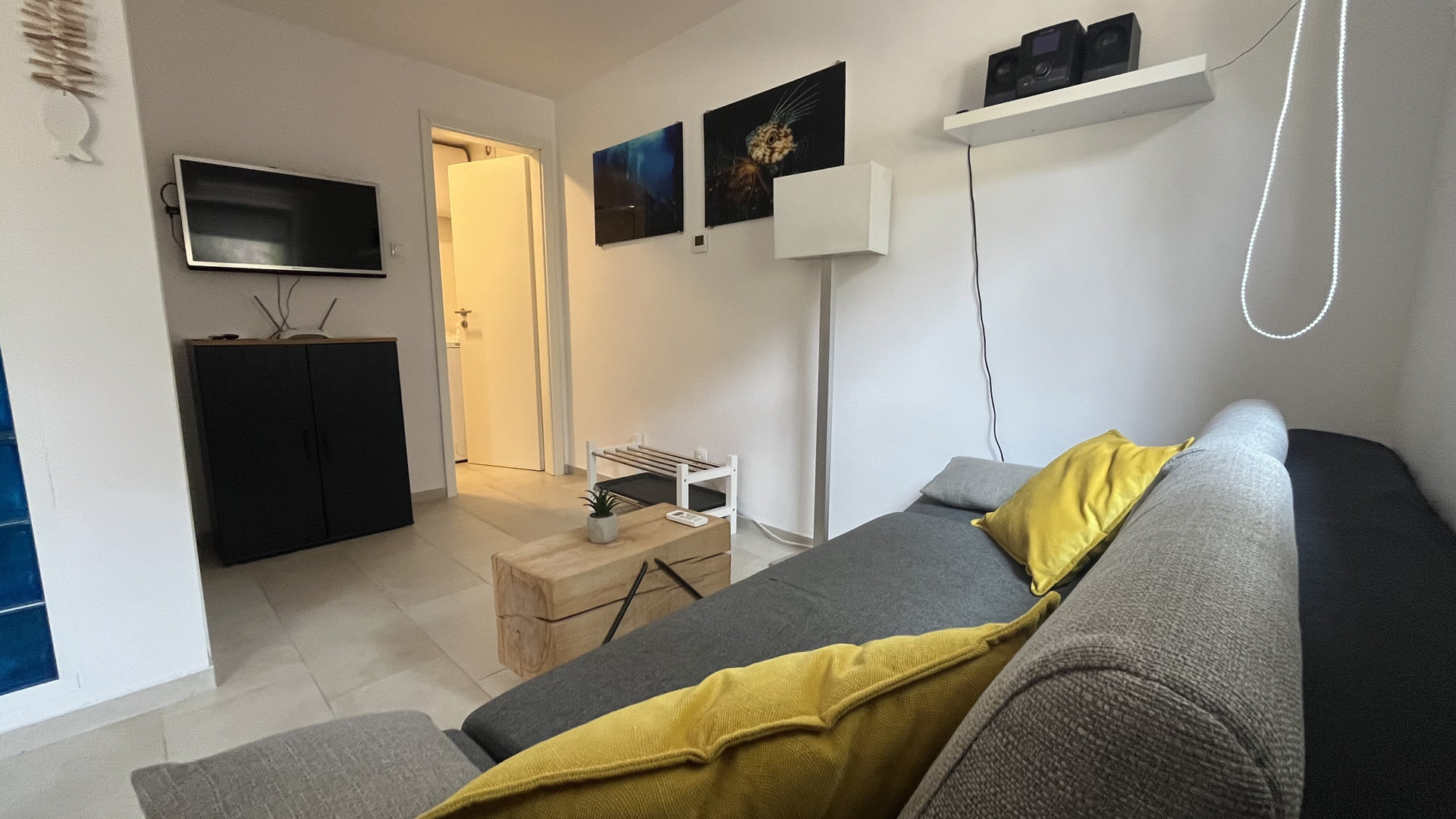 Living room with TV and sofa