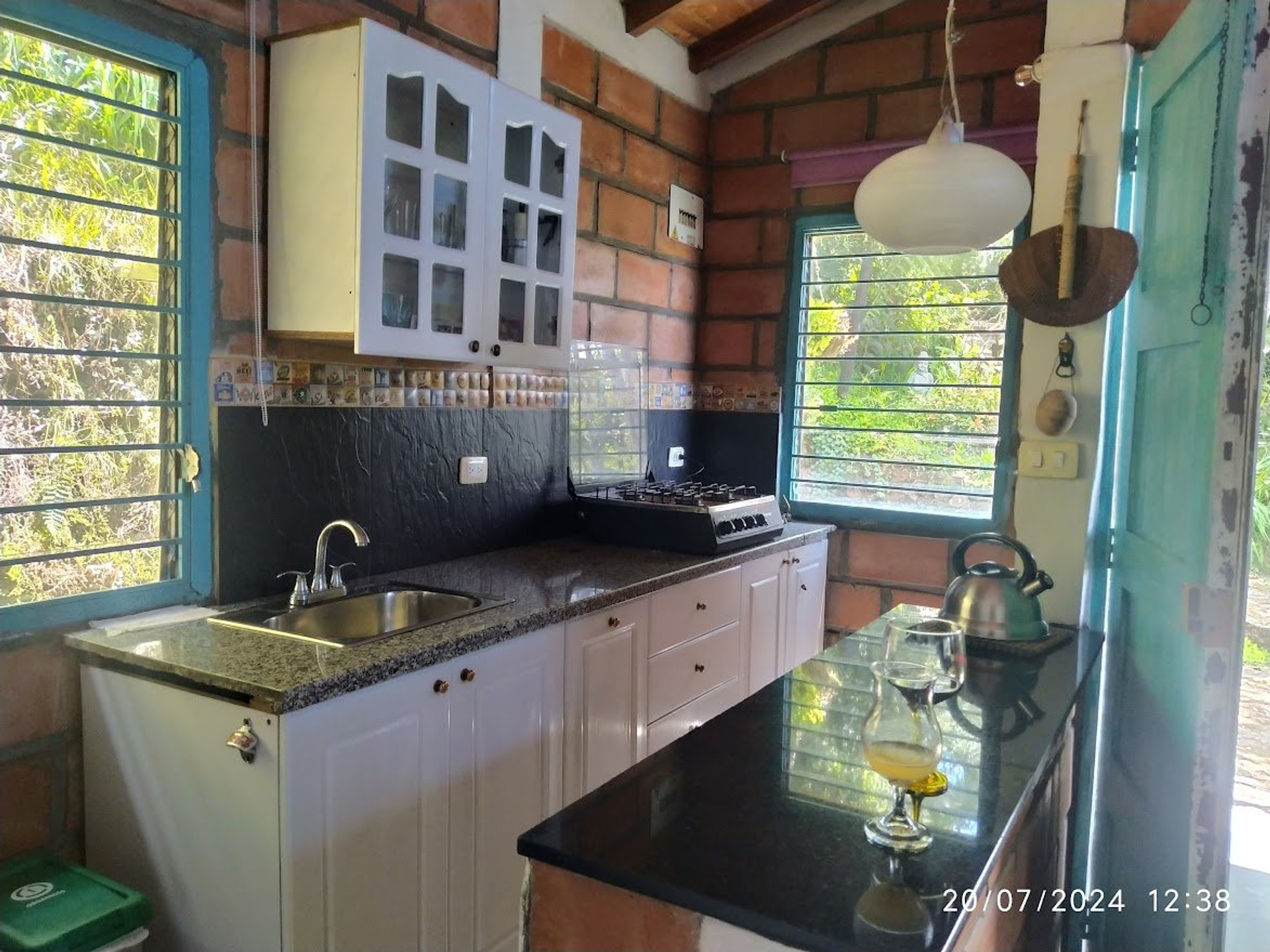 Bright kitchen with granite counters