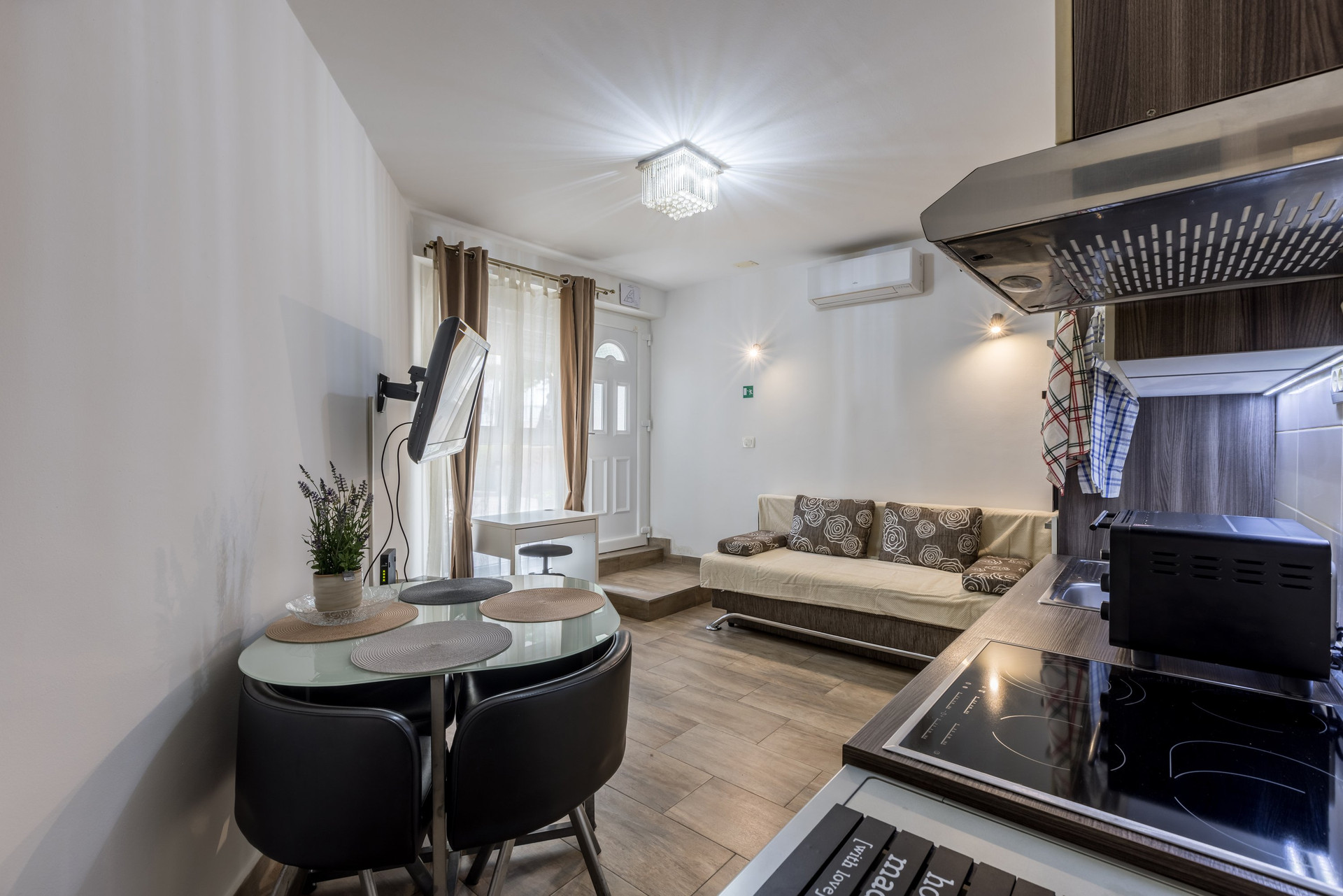 Living area with TV.