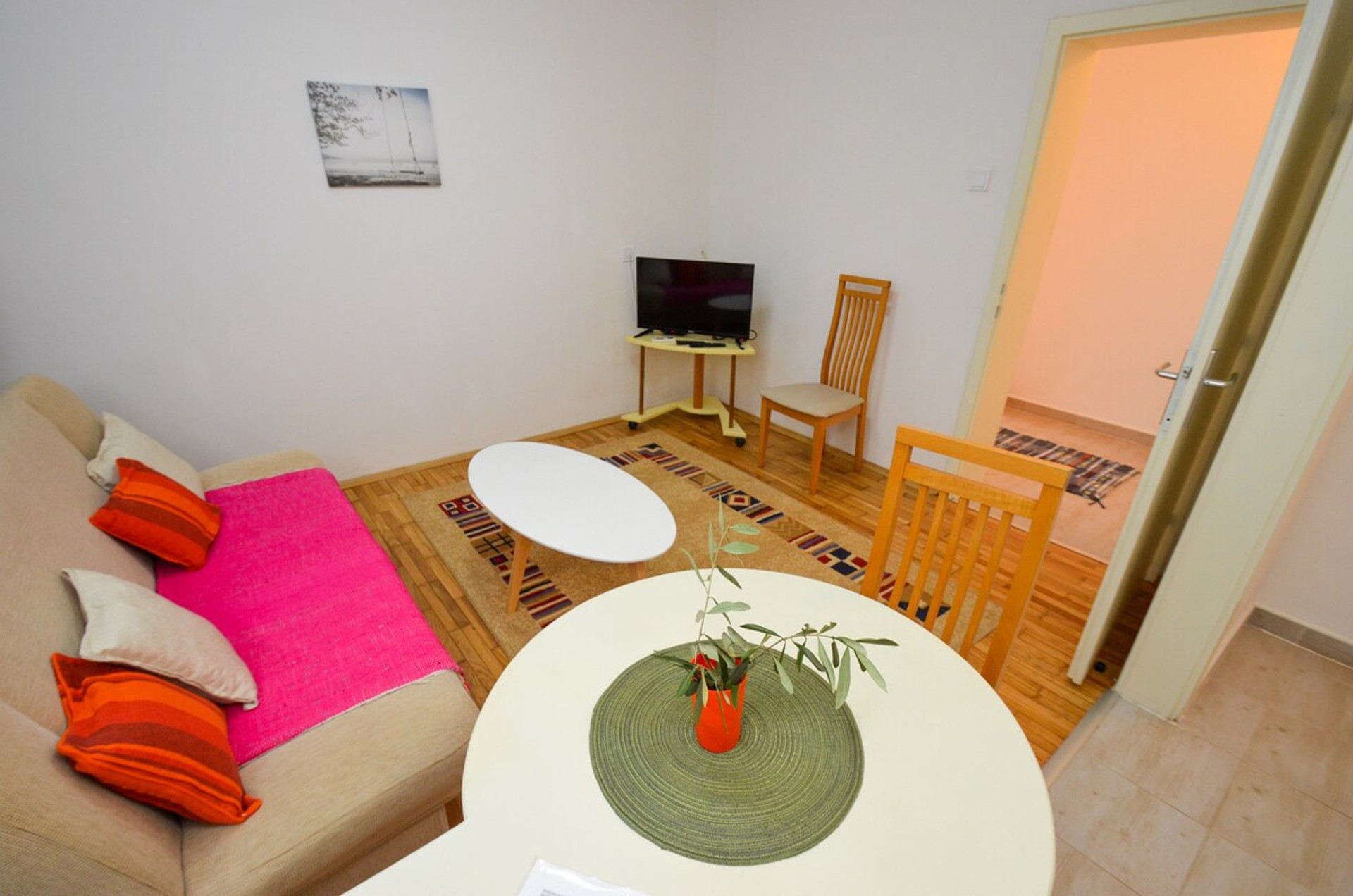 Olive apartment, living room
