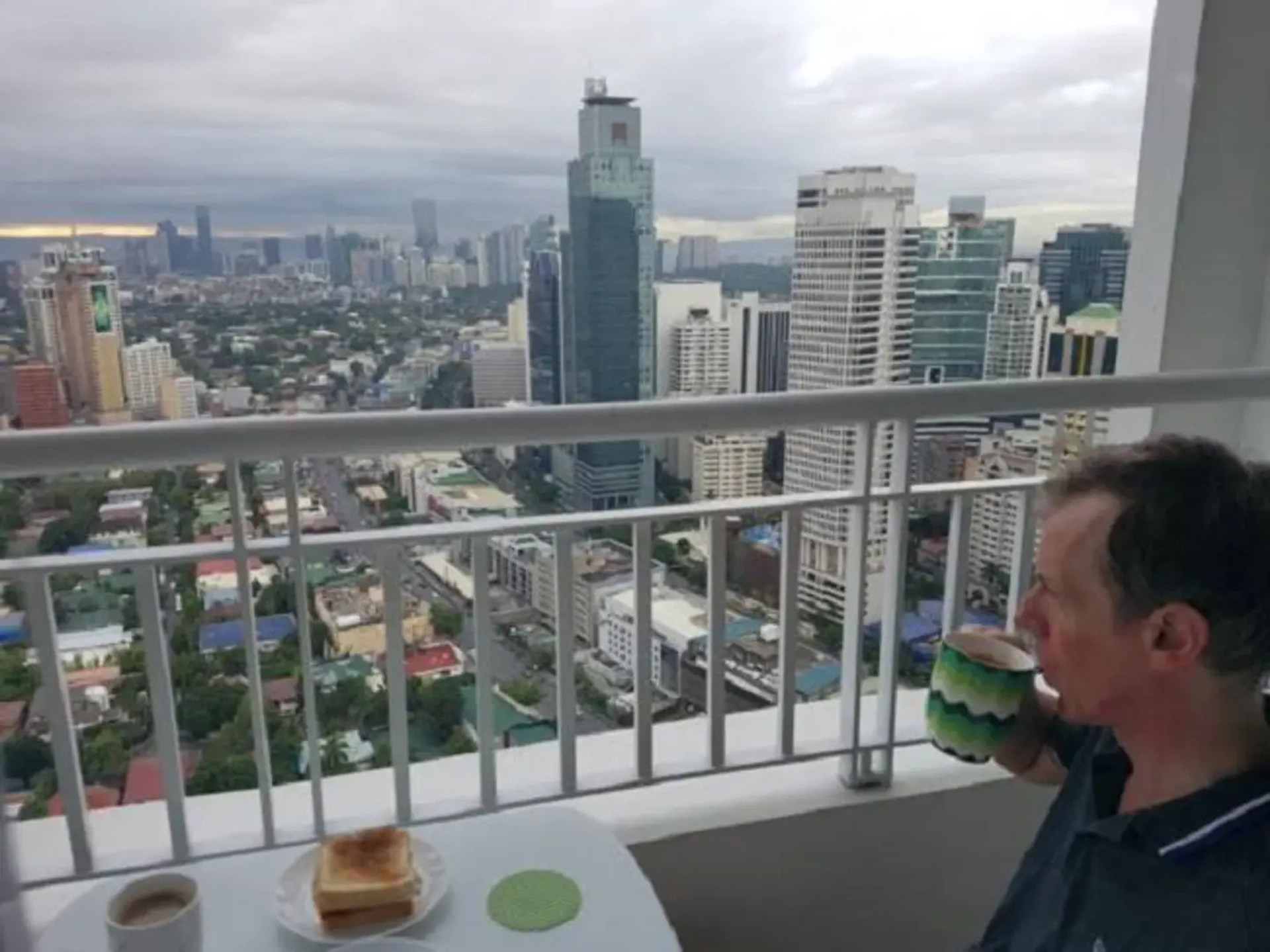 Makati view from apartment balcony