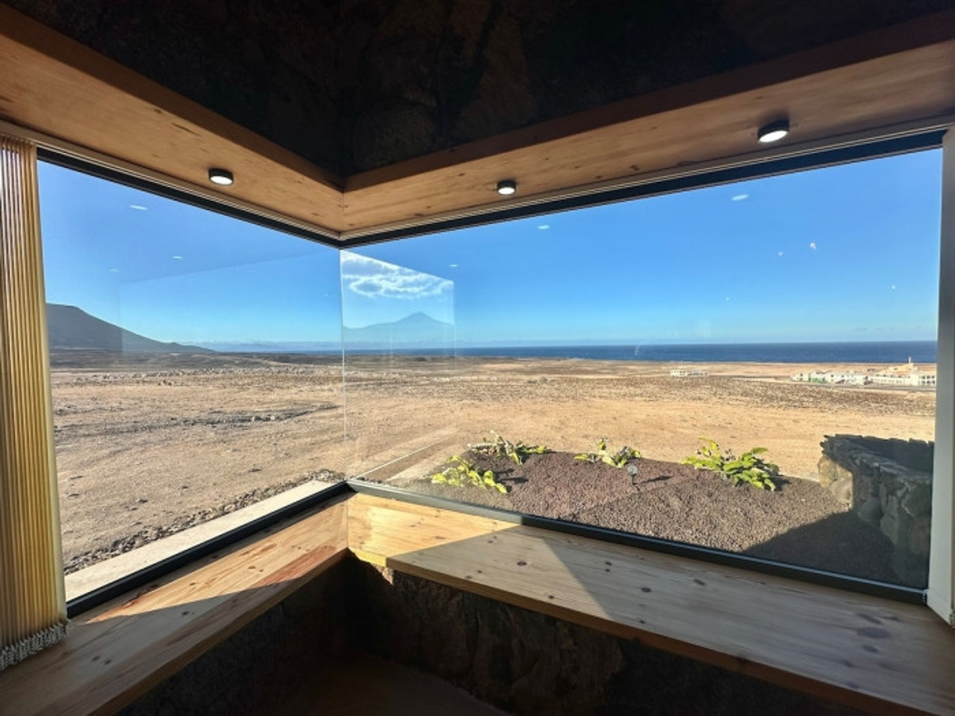 Corner window sea and landscape view