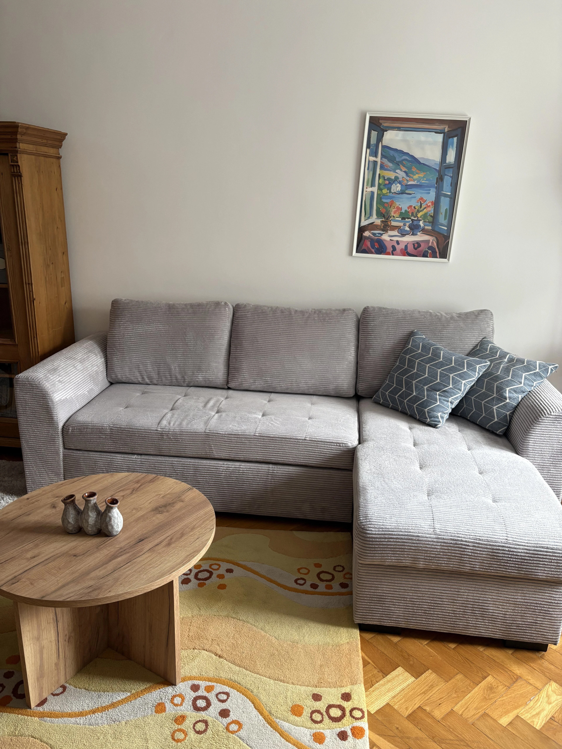 Living room sofa and coffee table