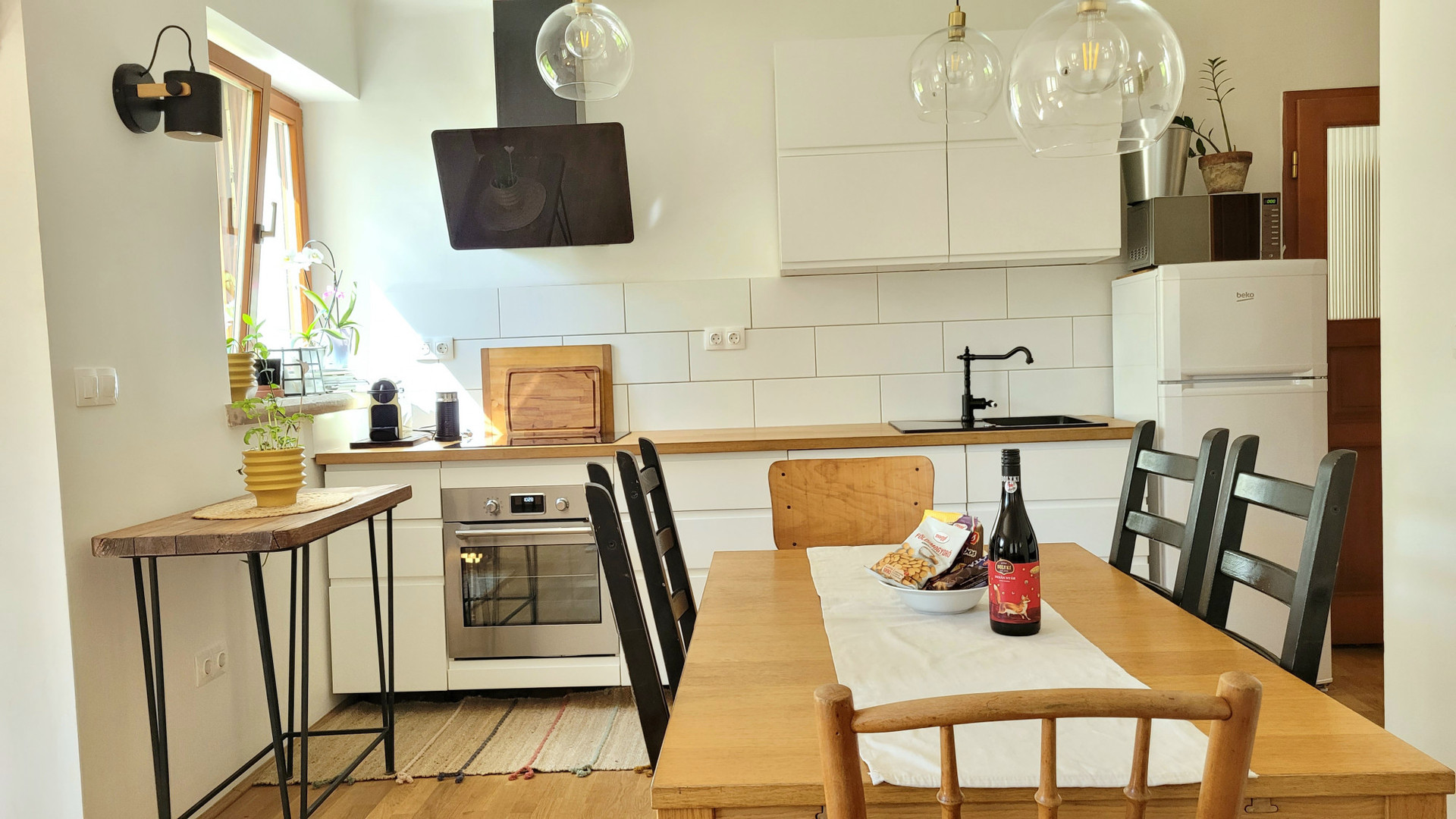 Living room and kitchen
