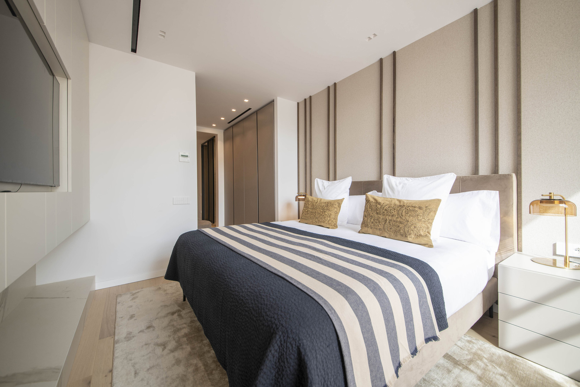 Master bedroom with TV