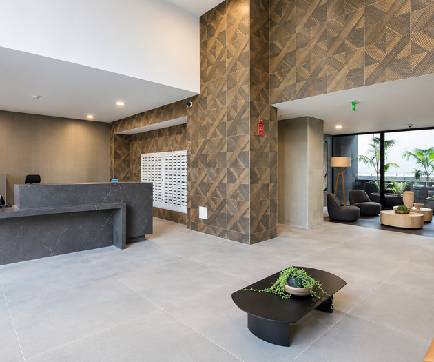 Building lobby and reception area