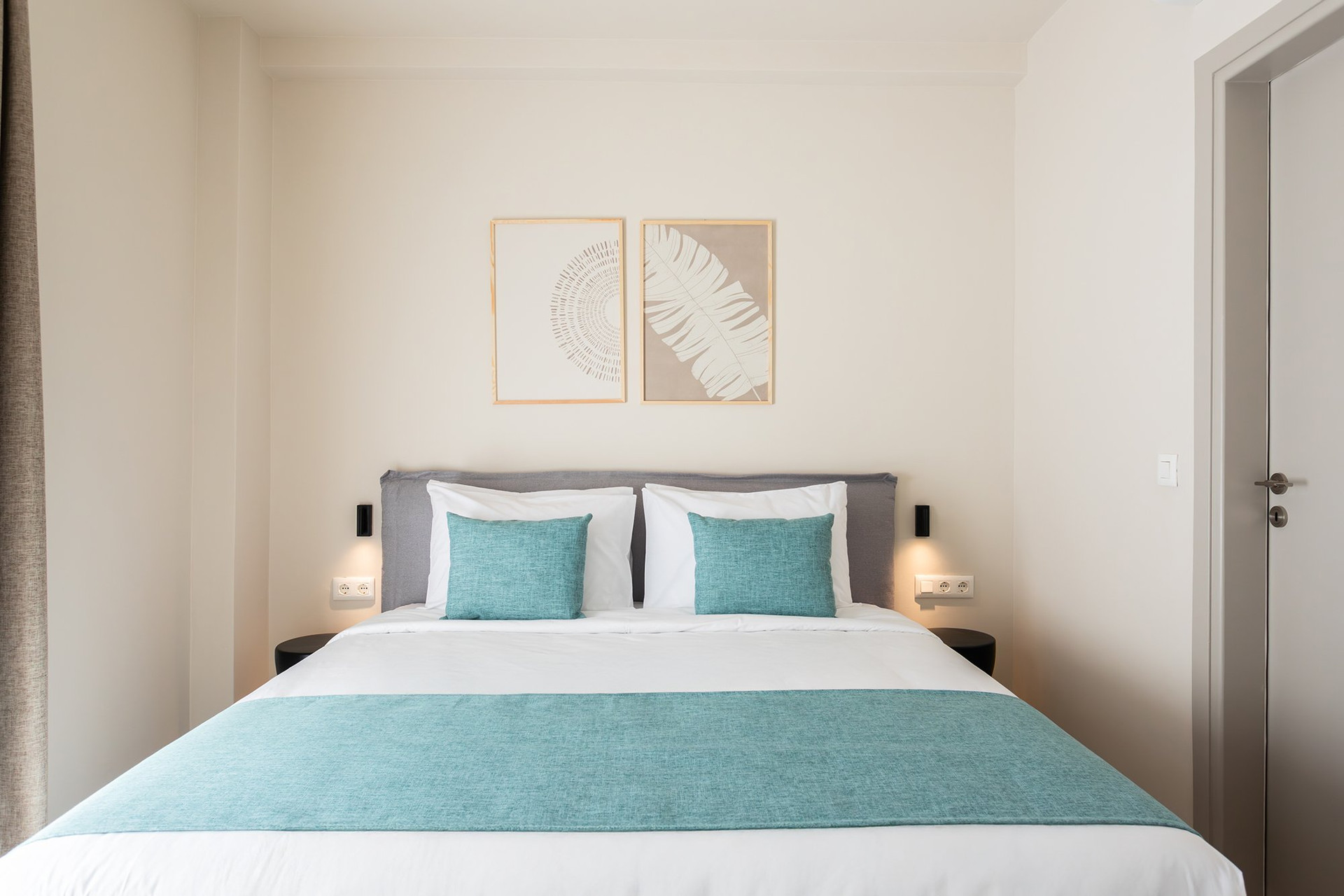 Bright double bedroom full view