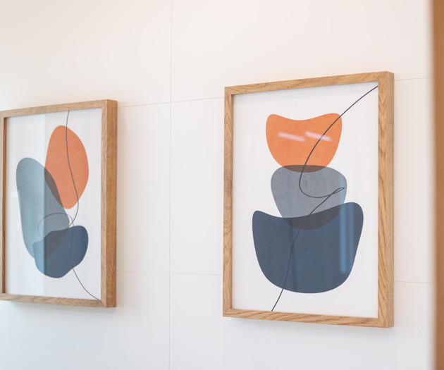 Abstract framed wall art
