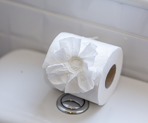 Toilet paper decoration