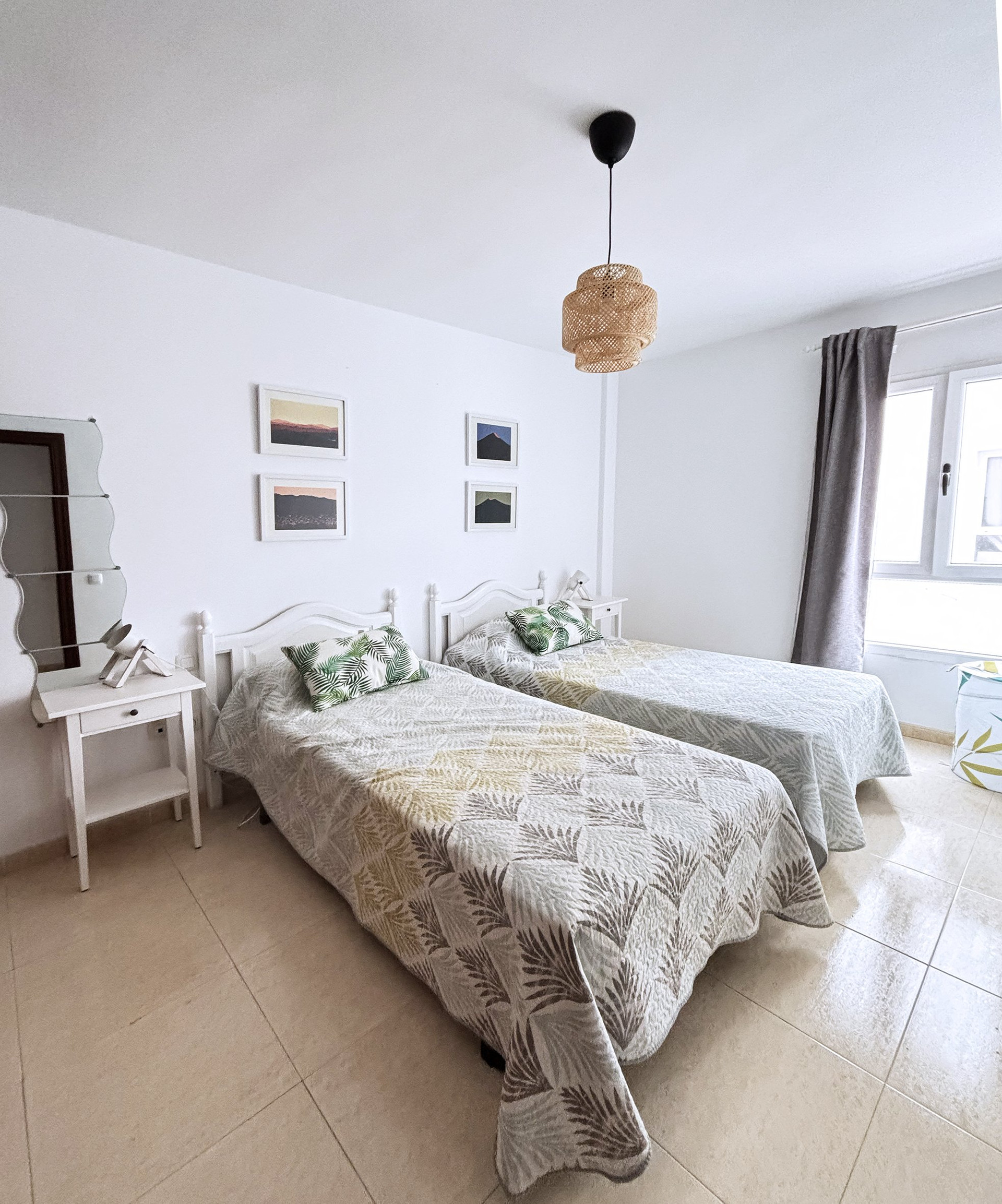 Twin bedroom with two beds