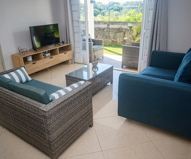 Living room with TV setup