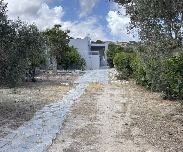 Stone path toward the villa
