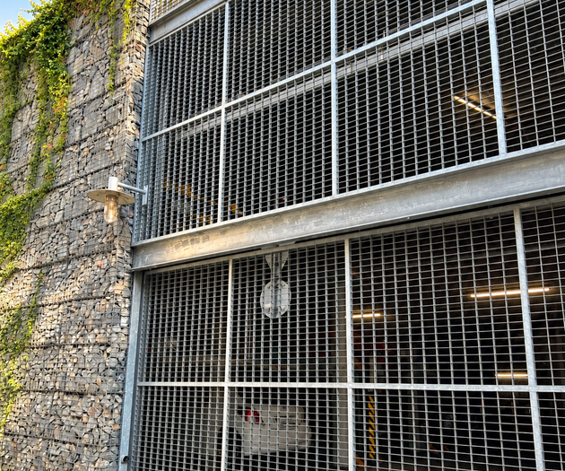 Underground parking garage gate