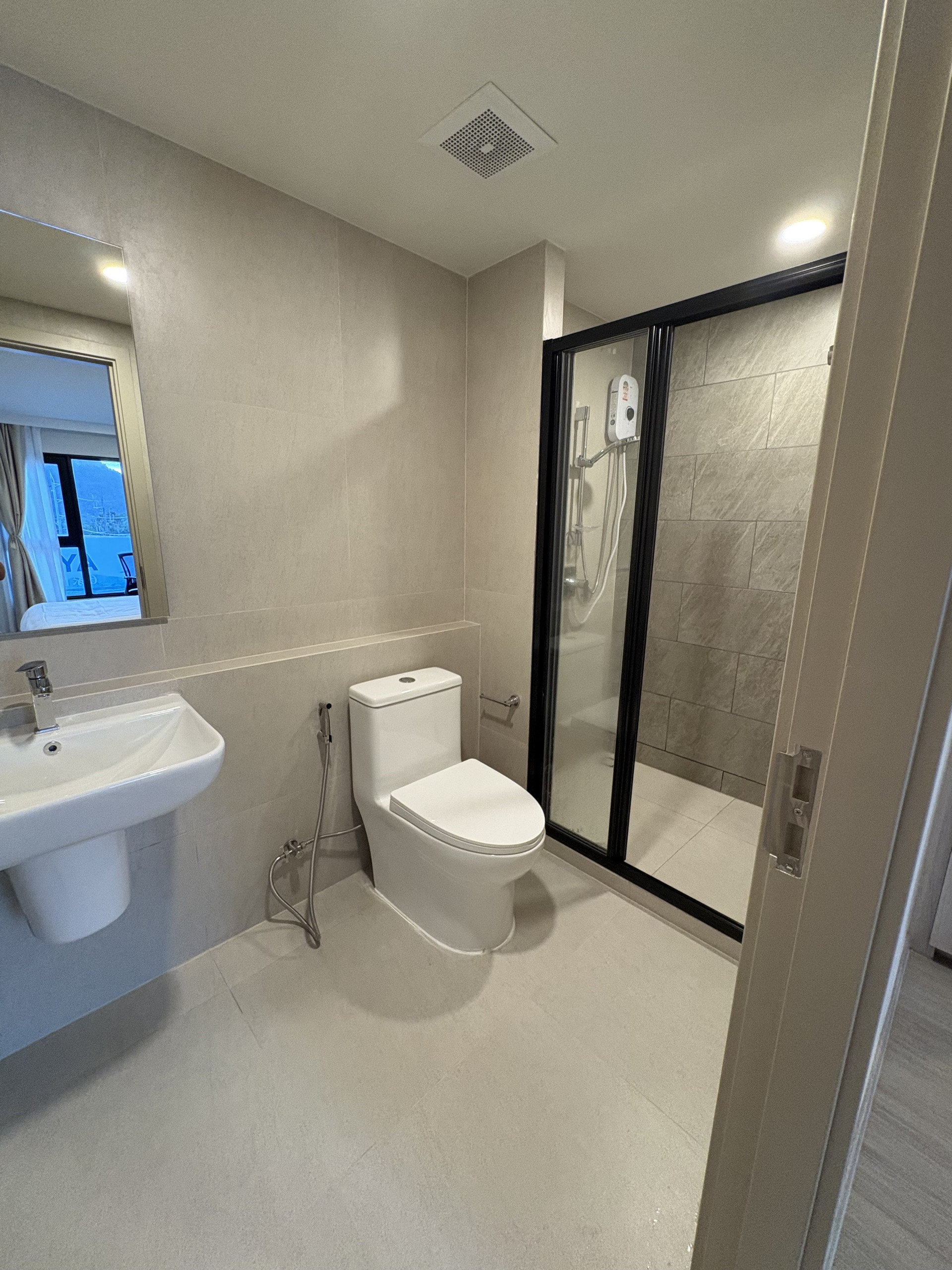 1st ensuite bathroom with glass shower