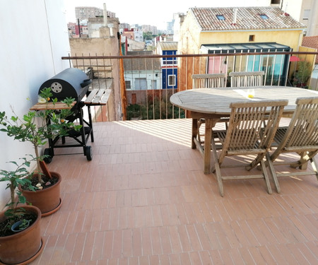 a beautiful flat with terrace near beach