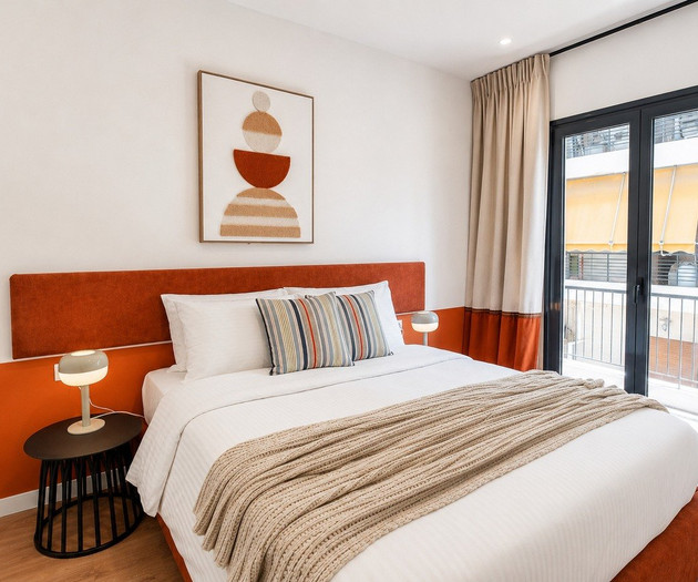 Bedroom with balcony access