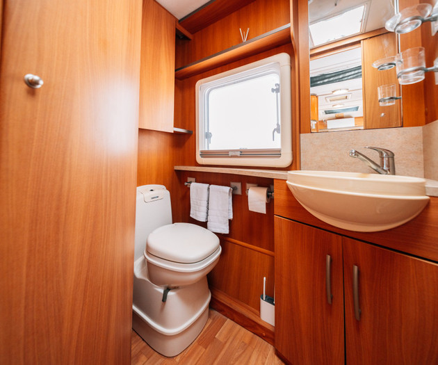 Toilet and sink area