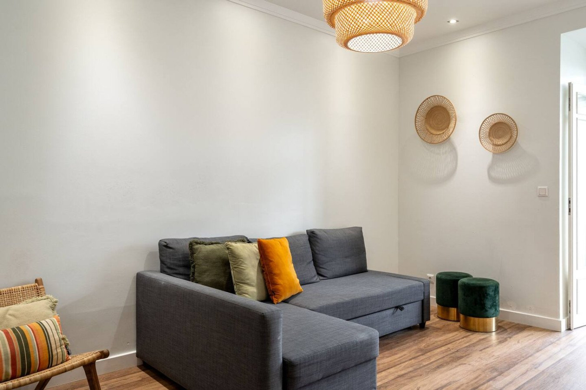 Living room with corner sofa