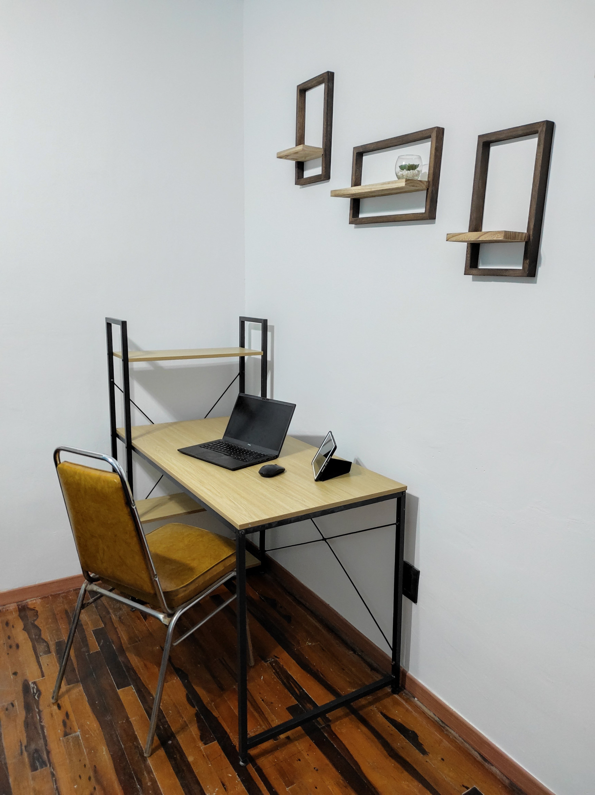 Your desk and chair.