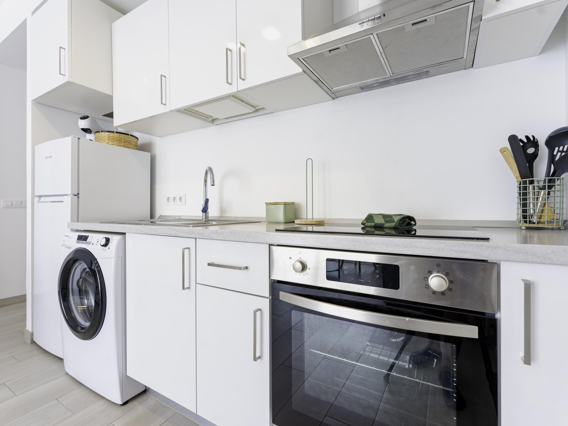 White kitchen with appliances