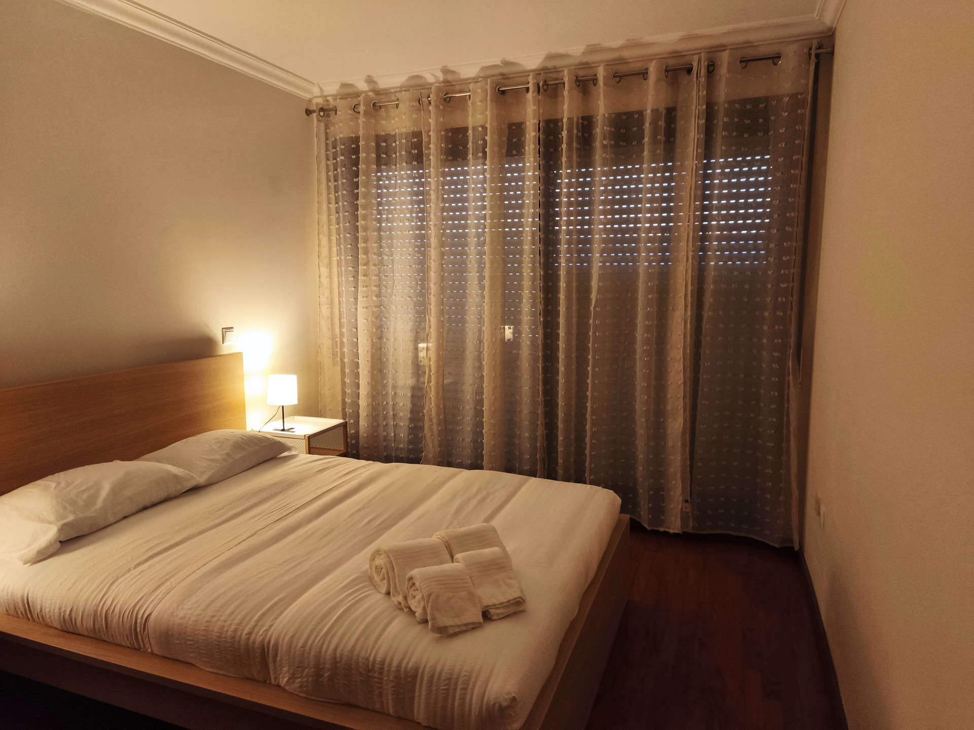 Cozy bedroom with double bed