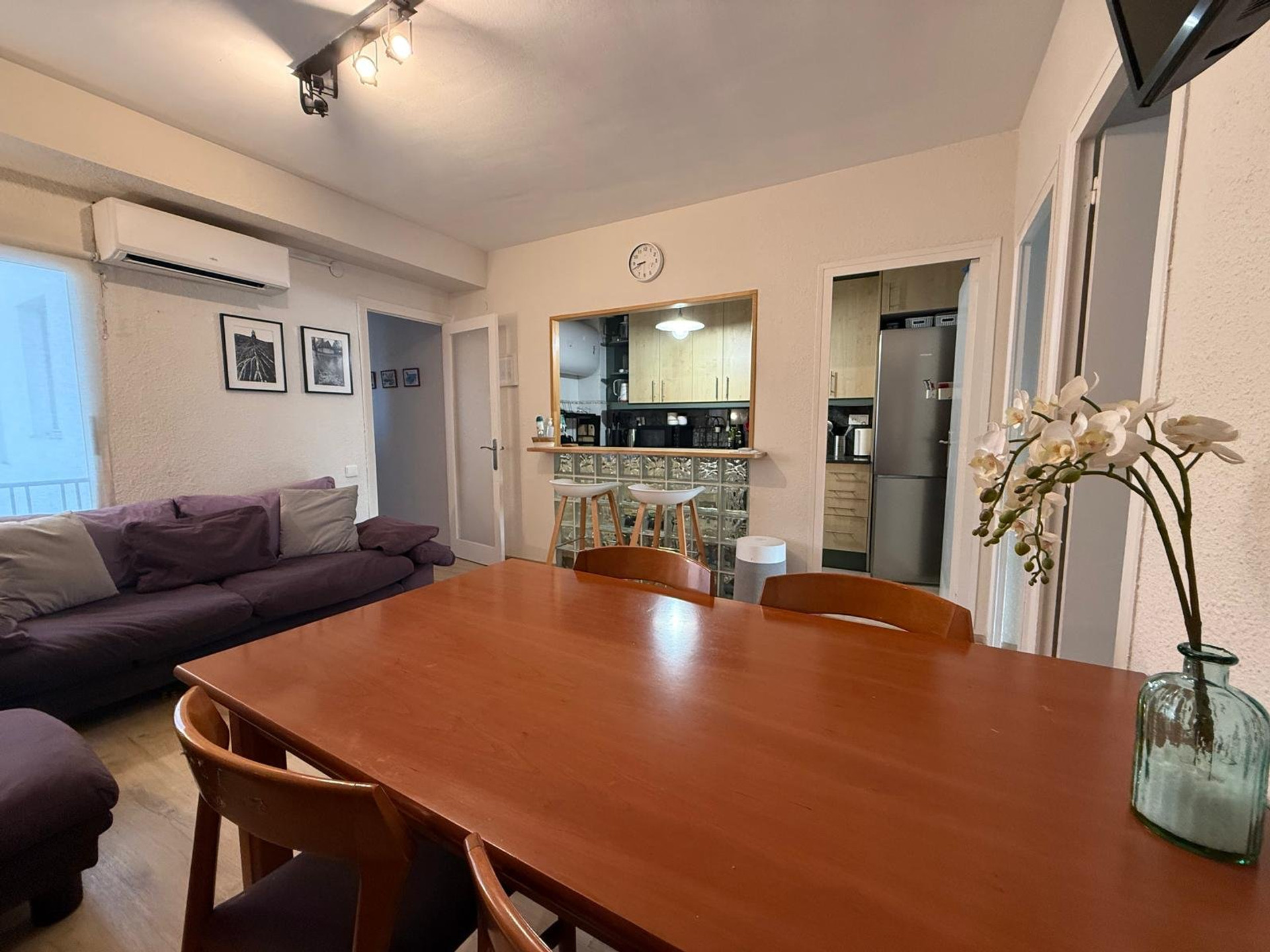Dining area with kitchen view