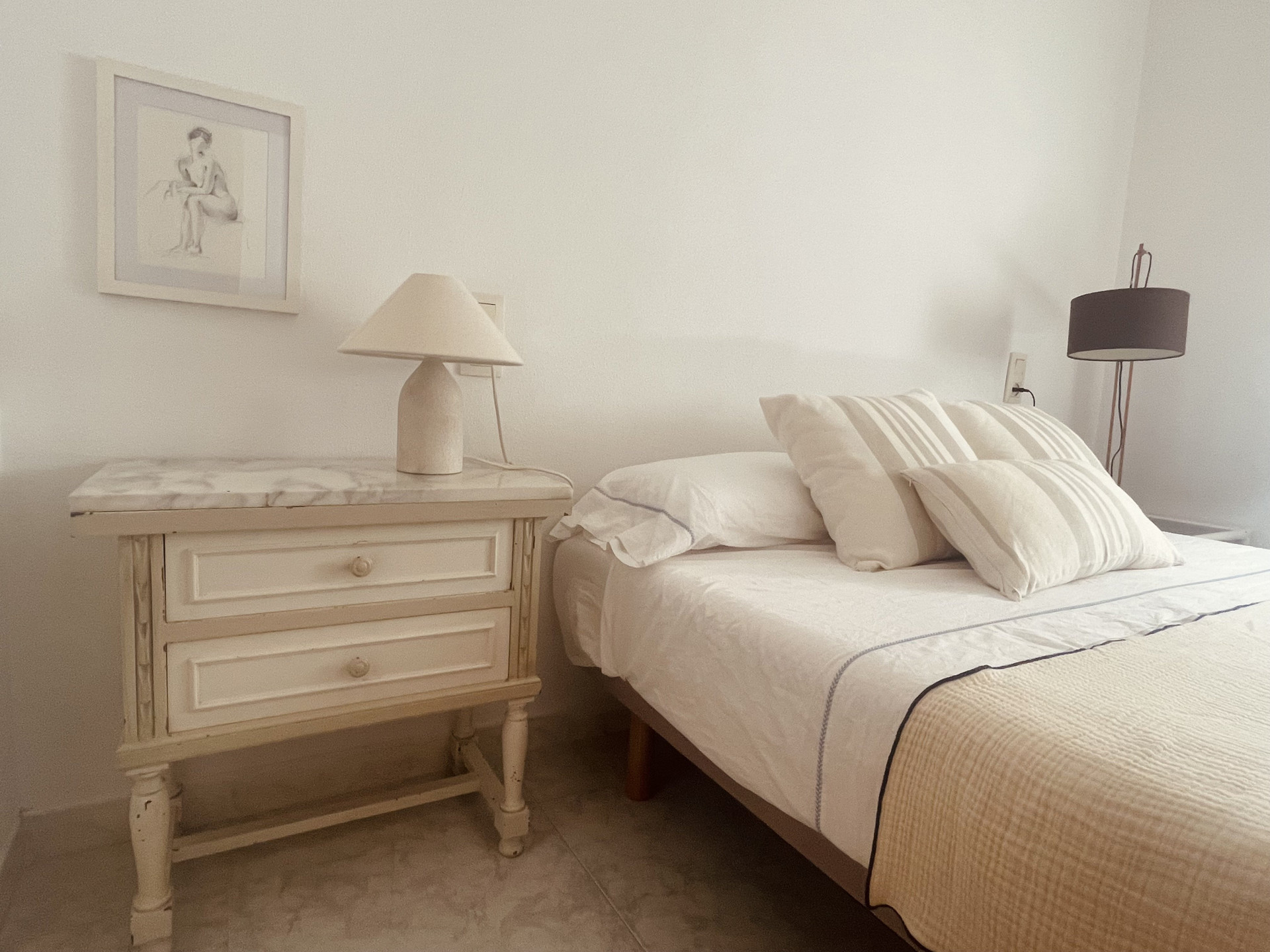 Master bedroom with nightstand