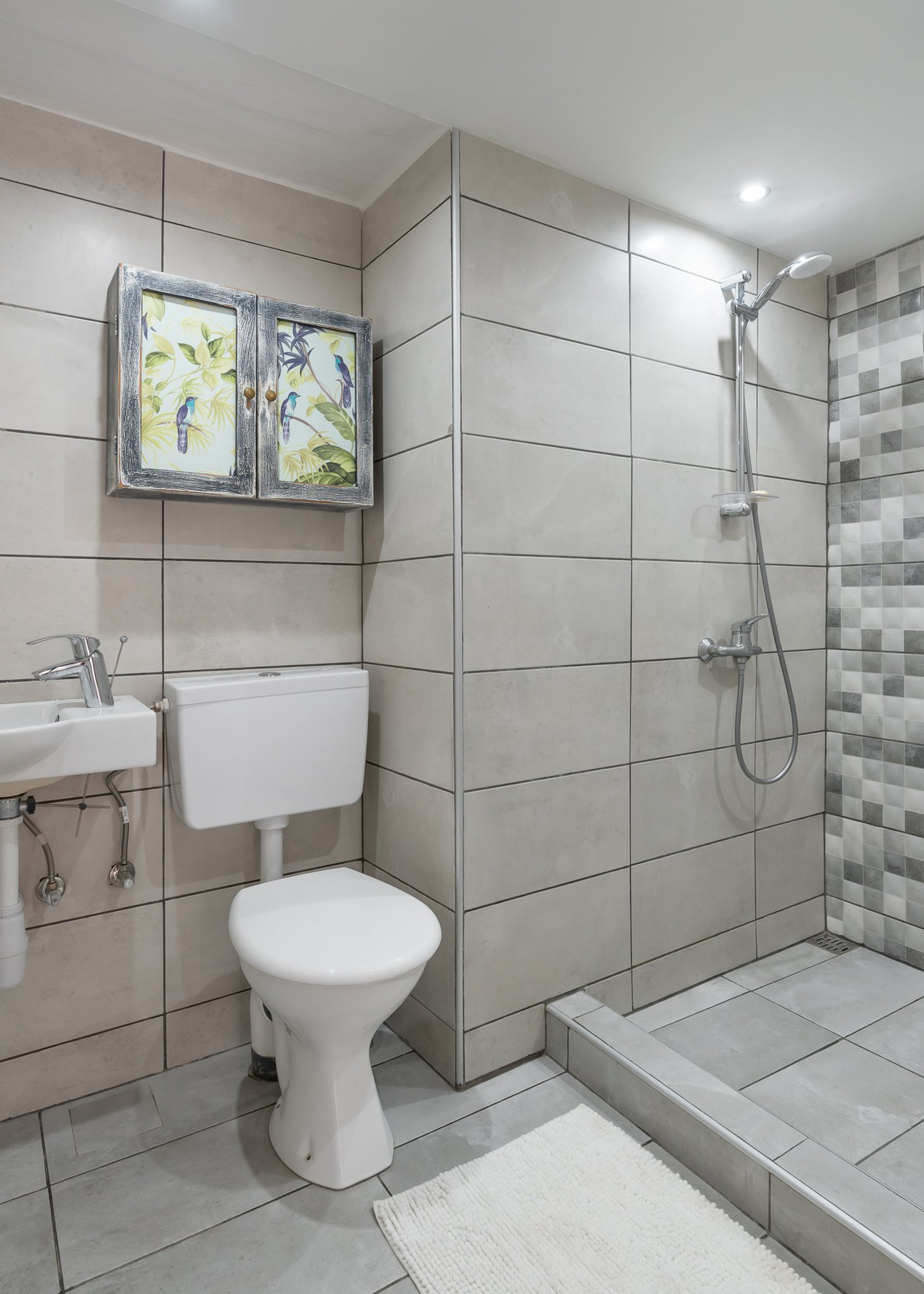 Bathroom with shower and toilet
