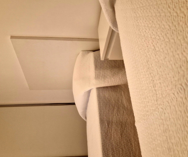 Close-up of bed corner