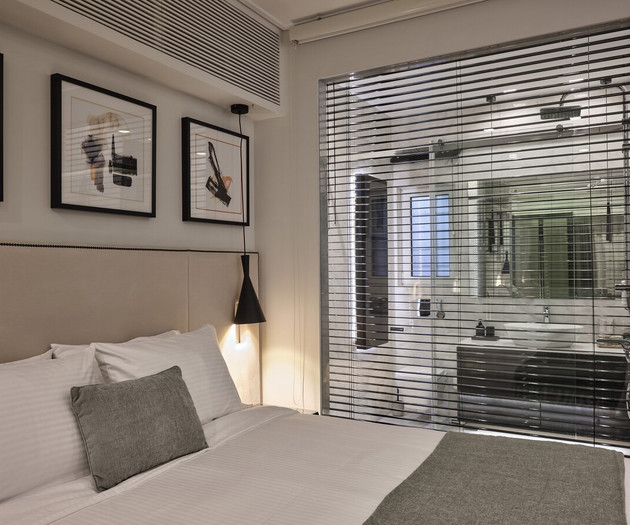 The first bedroom with an ensuite bathroom