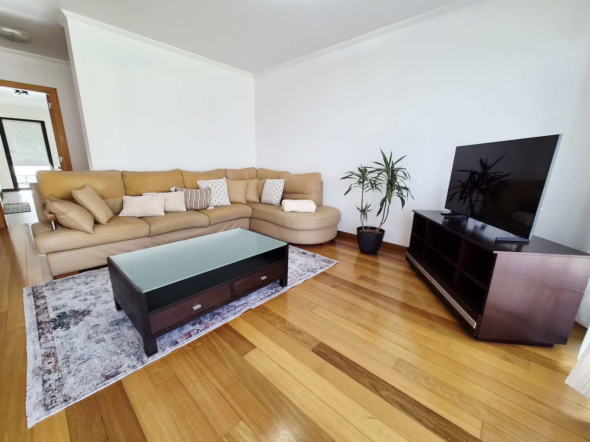 Living room with corner sofa