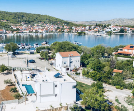 Modern house with lake view