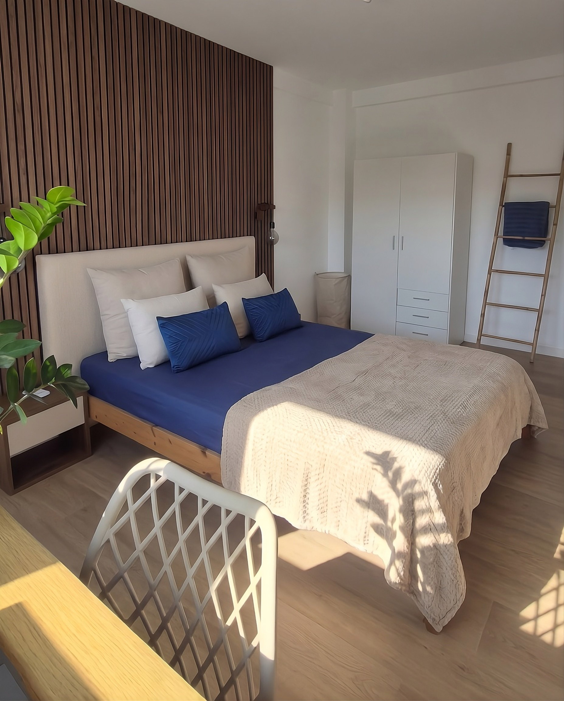 Master bedroom with wardrobe storage