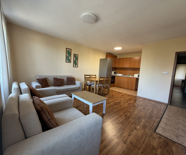 Open living room and kitchen