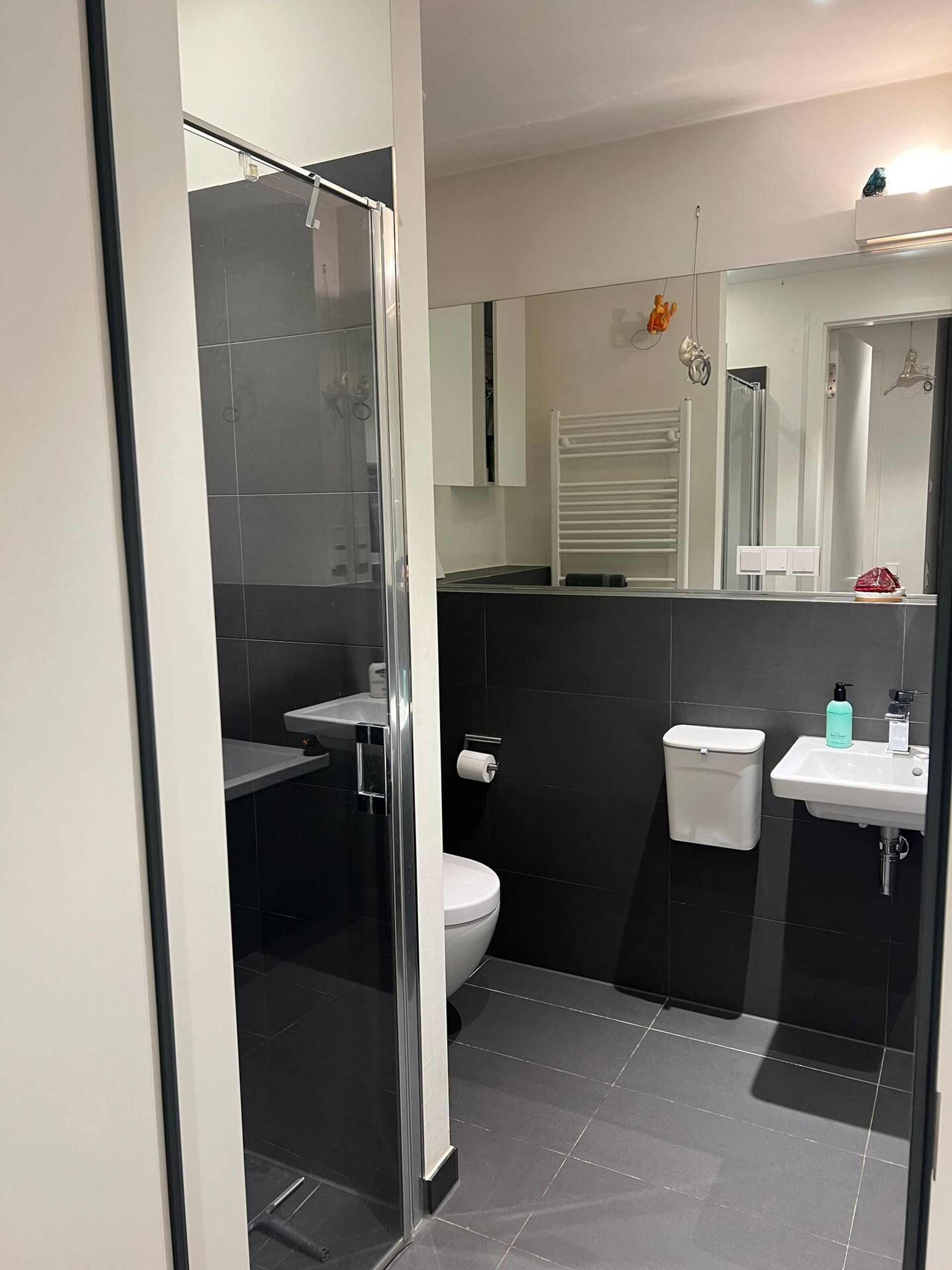 Bathroom shower toilet and sink