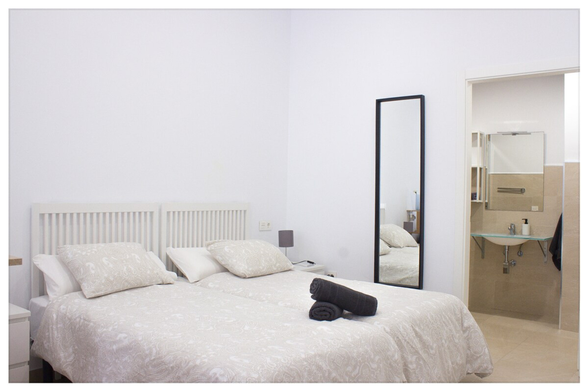 beds and access to private bathroom
