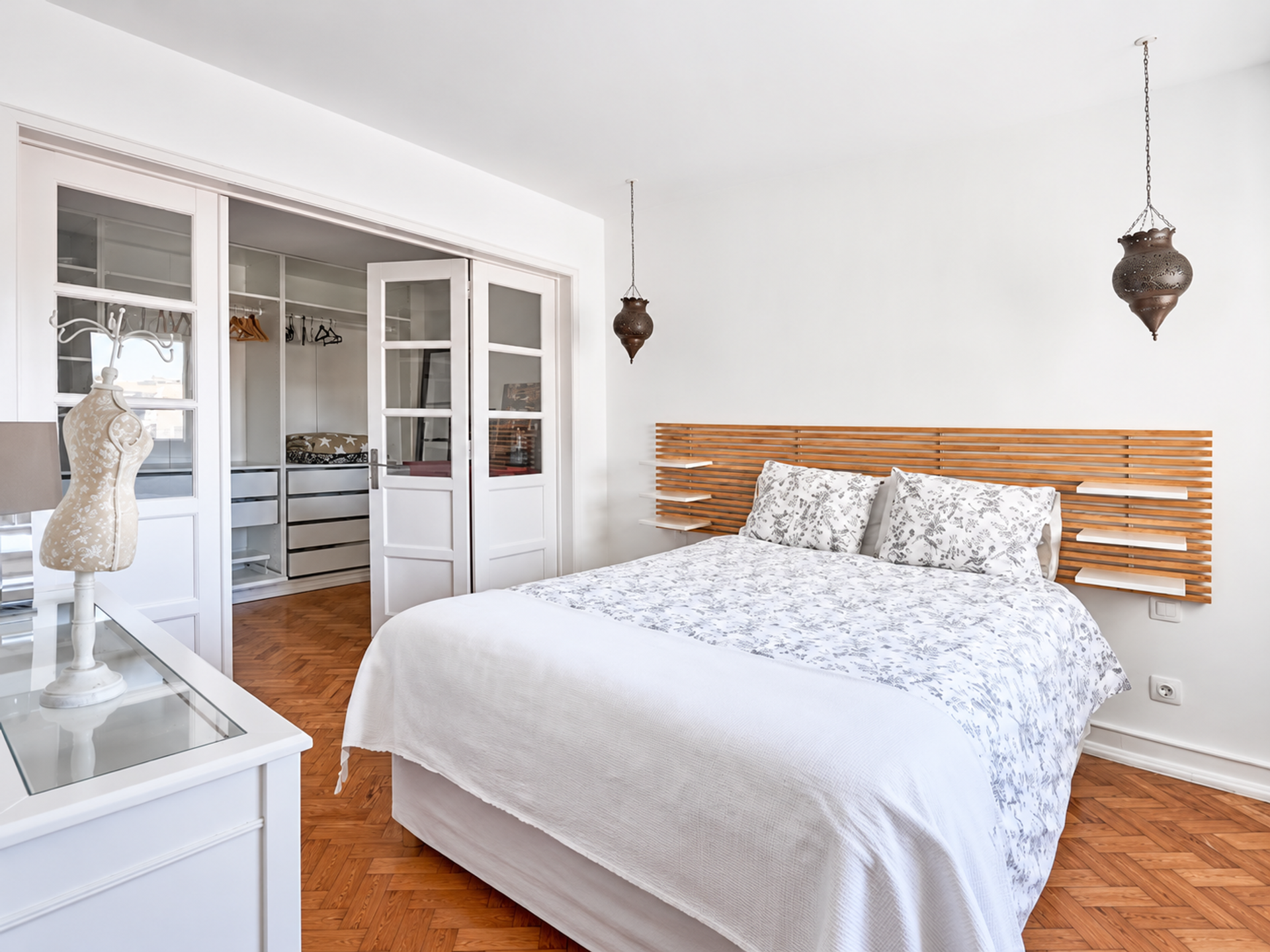 Master bedroom with walk-in wardrobe