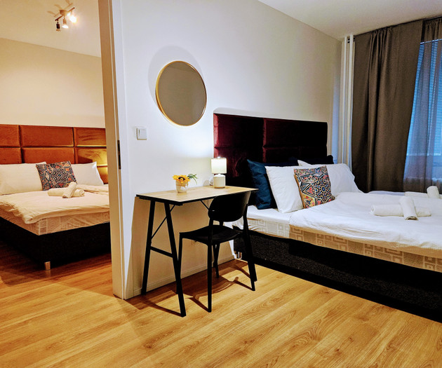 Family 2BR for 1-8 guests | Garden, Parking, Gym