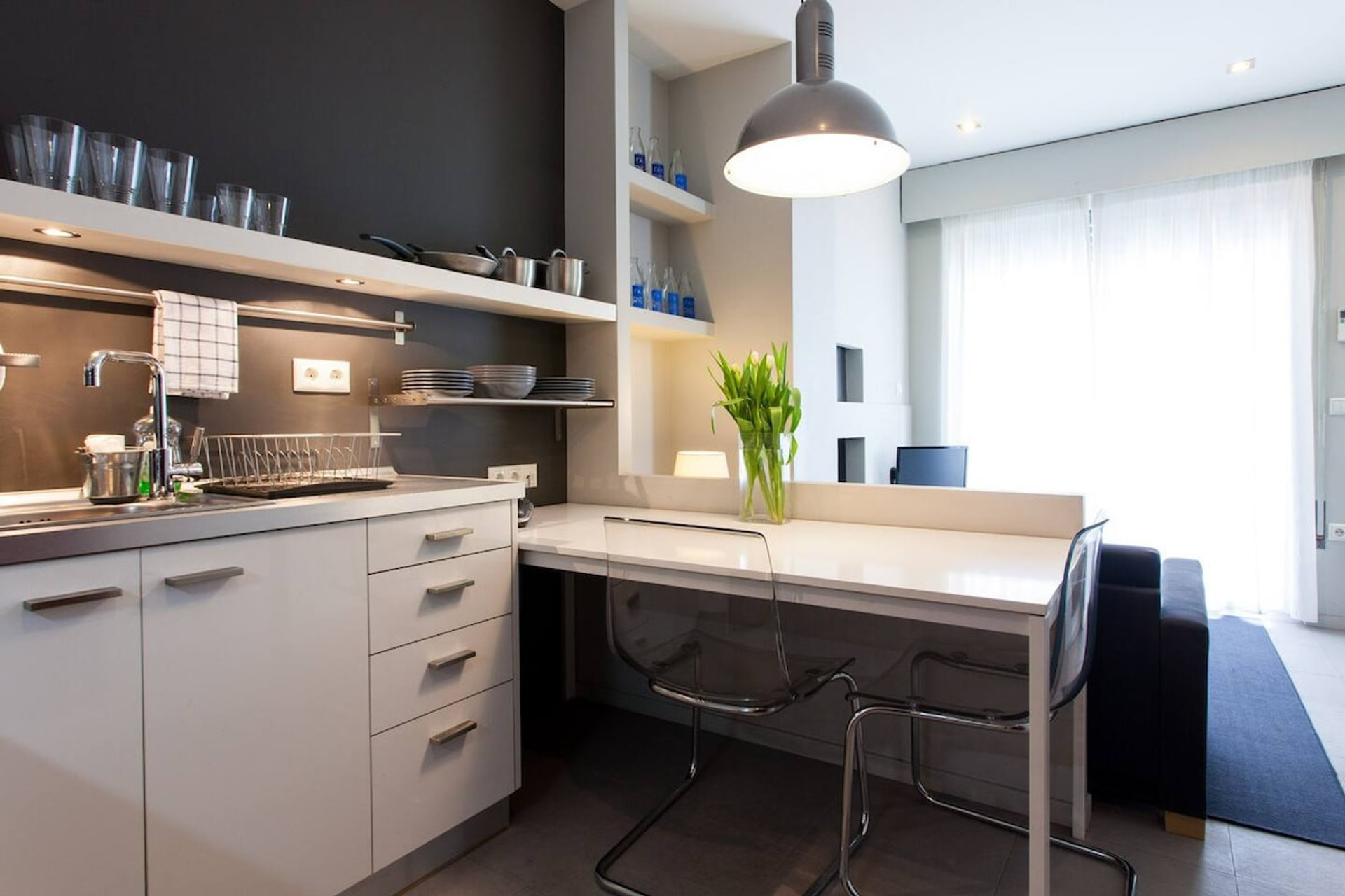 Kitchen table & balcony door