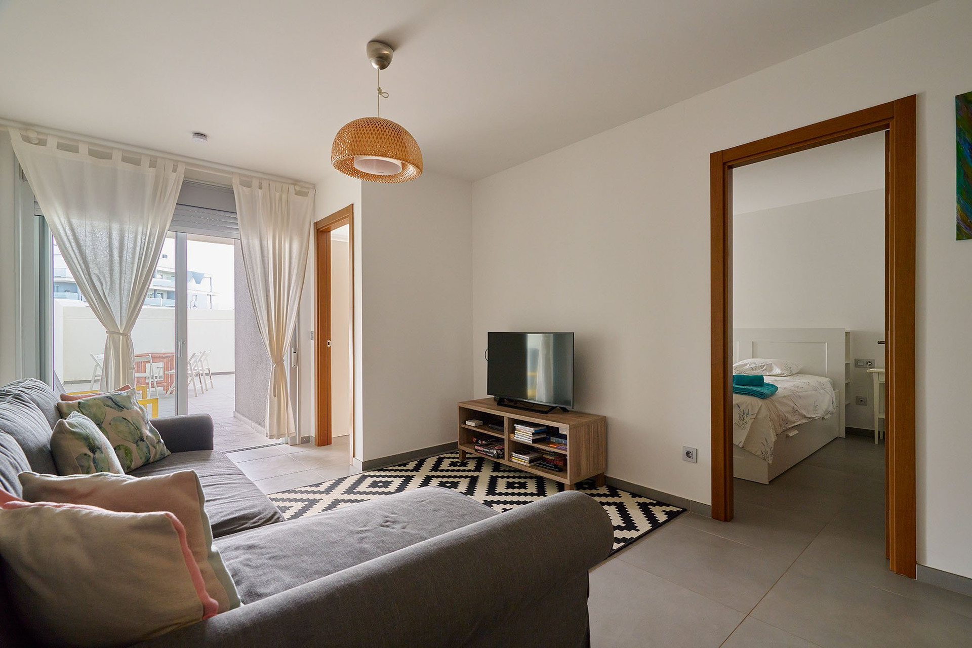 Living room with TV and sofa