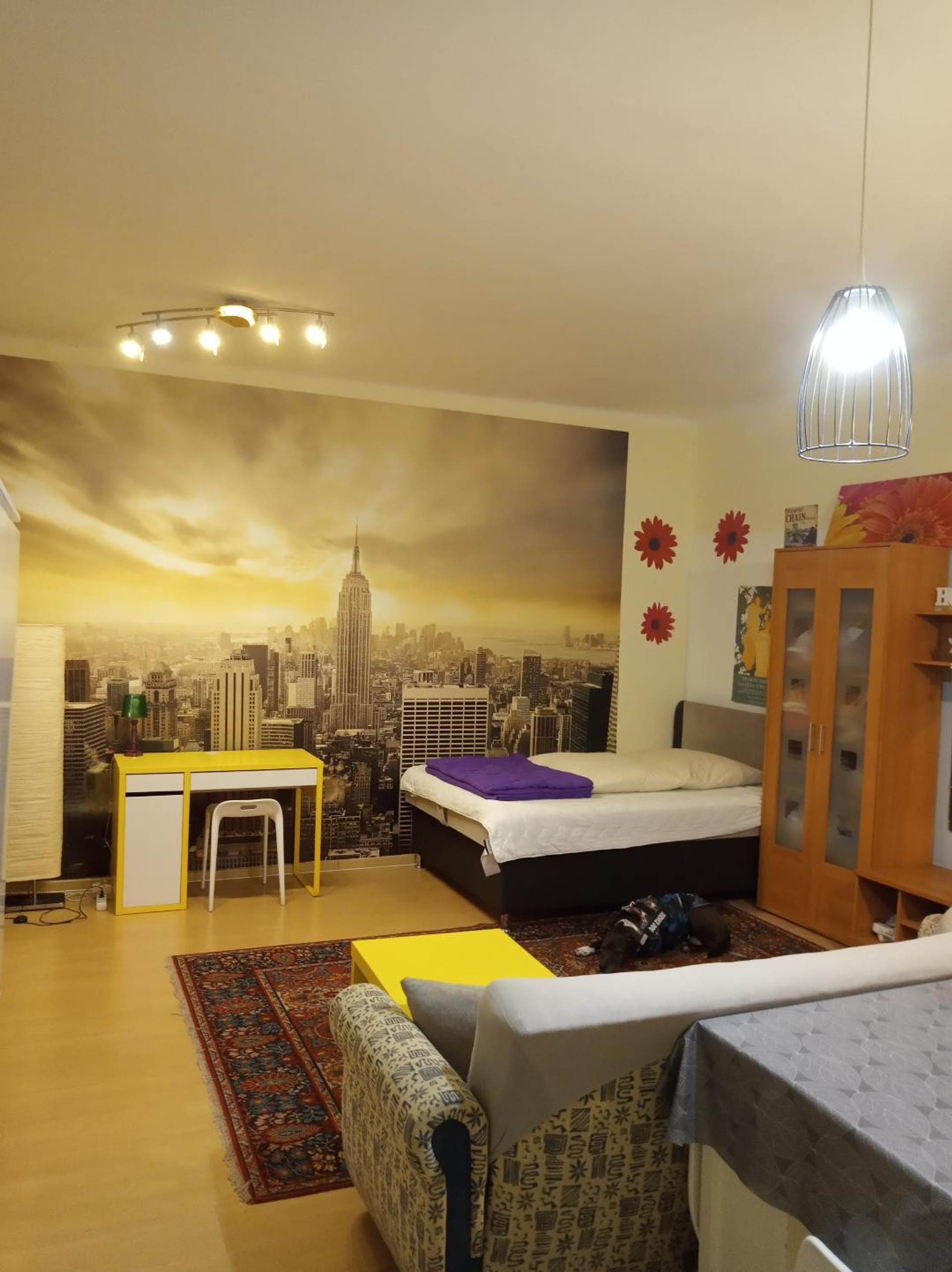bed with desk 