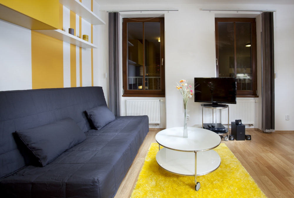 Yellow apartment near Brno city center