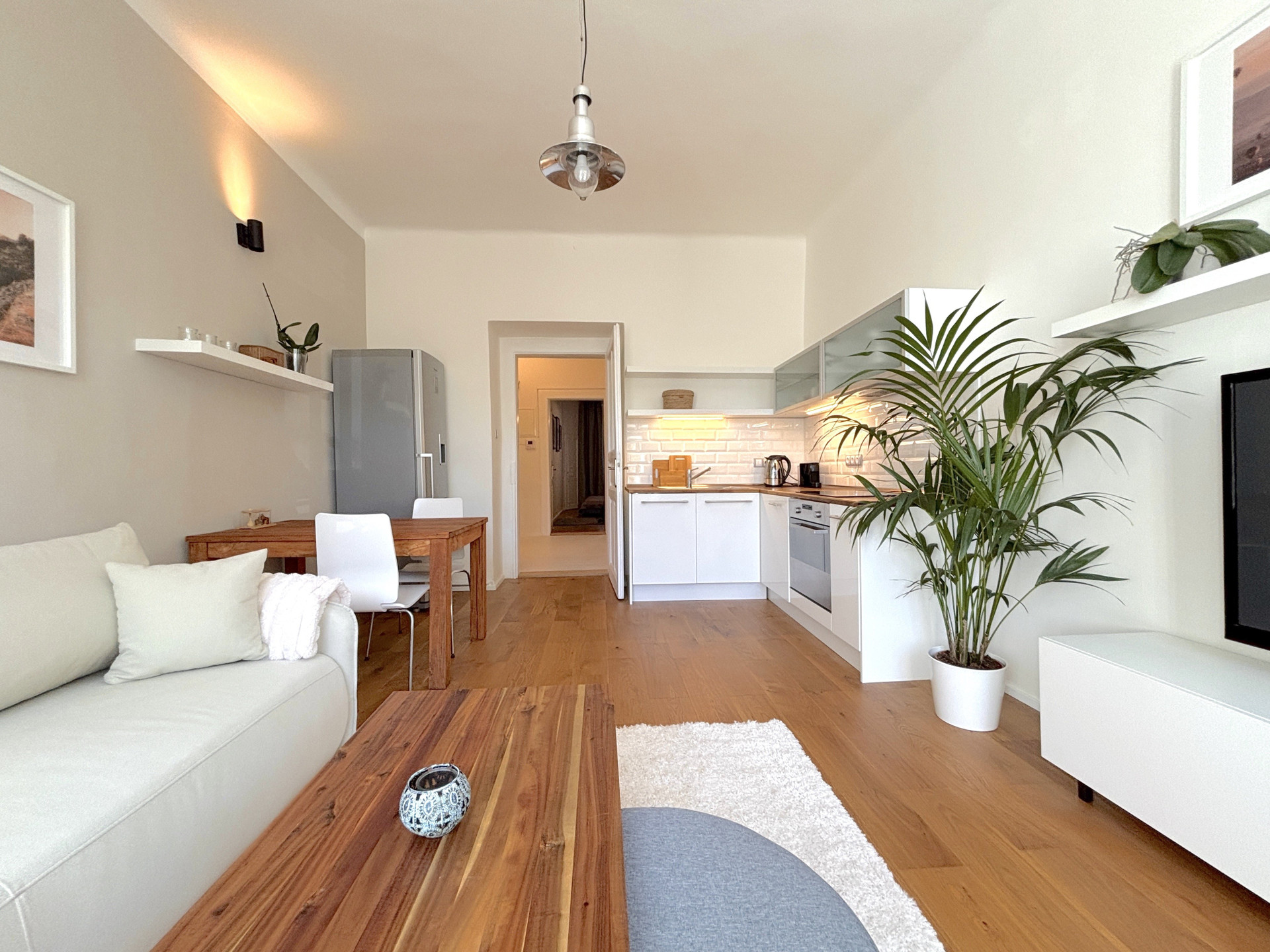 Open-plan living and kitchen