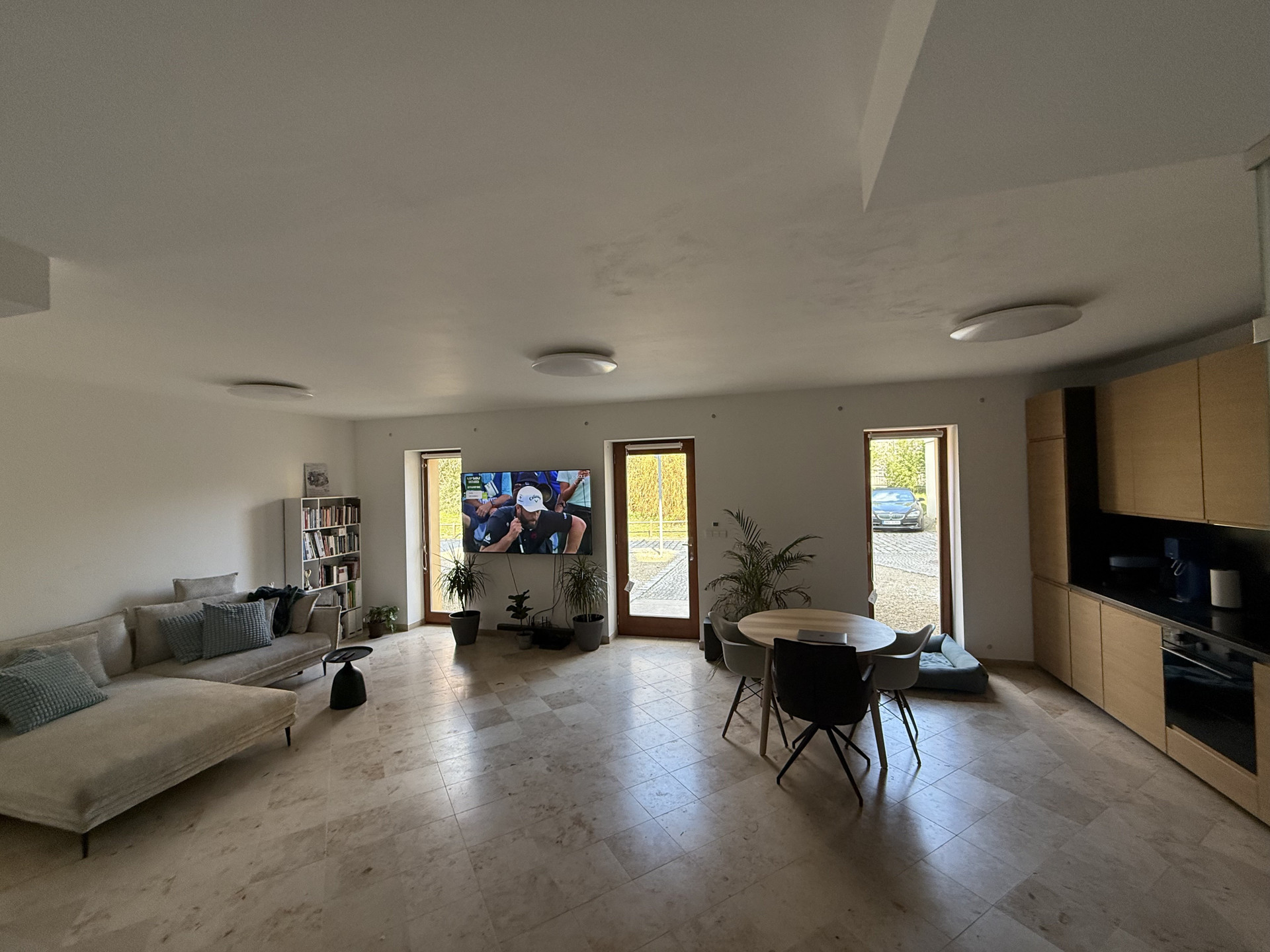 Open plan living and kitchen