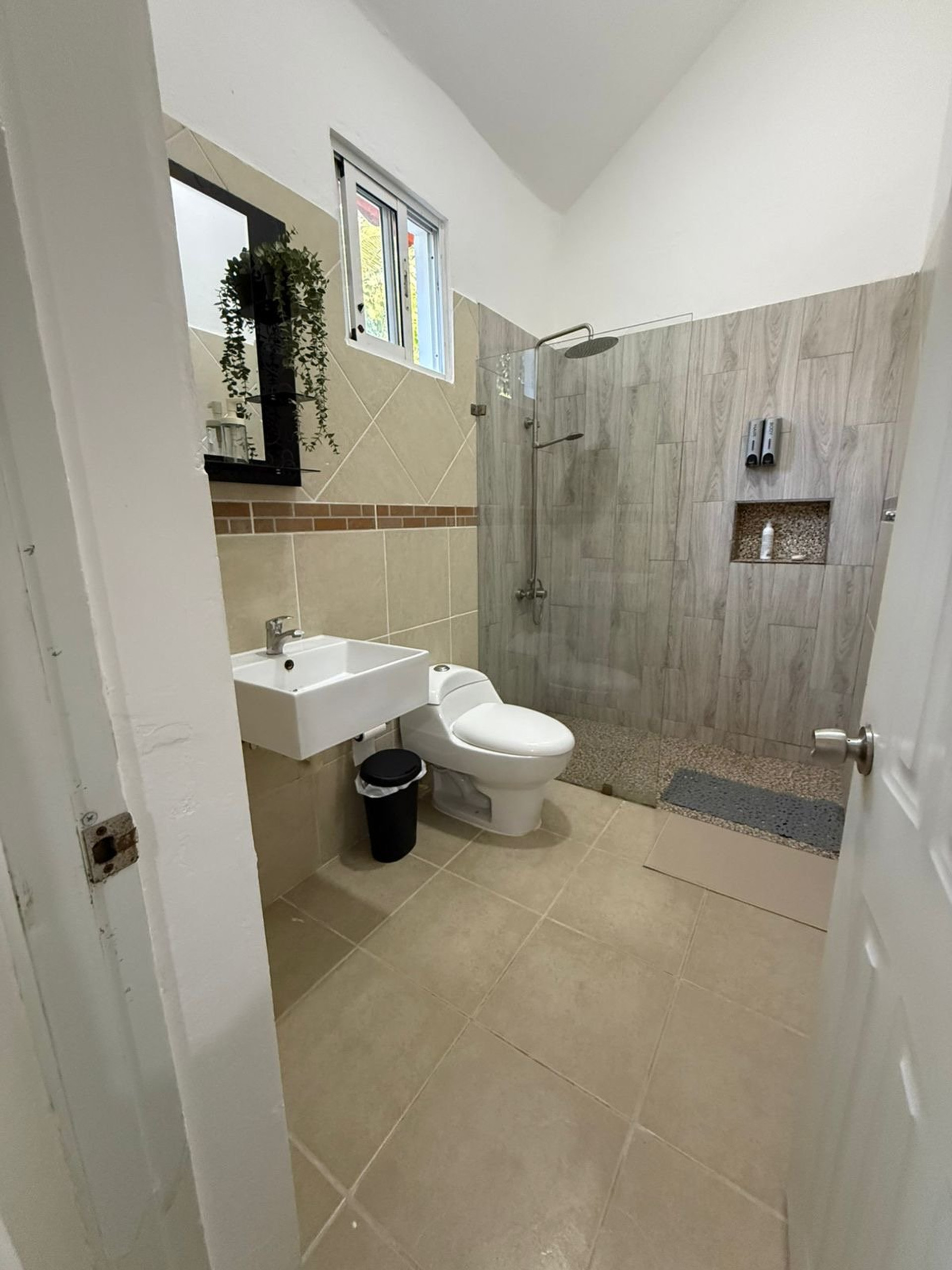 Bathroom with walk-in show
