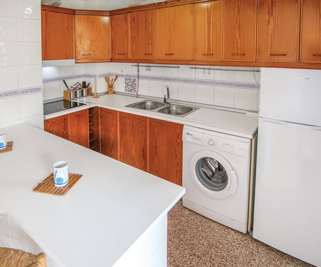 Kitchen with washing machine