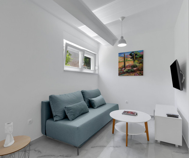 Cozy living room with sofa