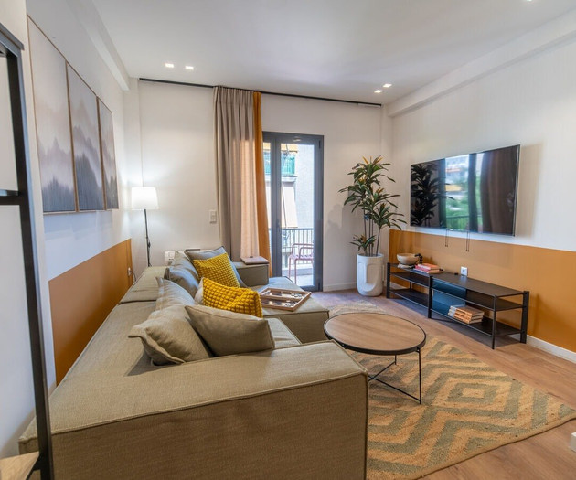 Living room with TV setup