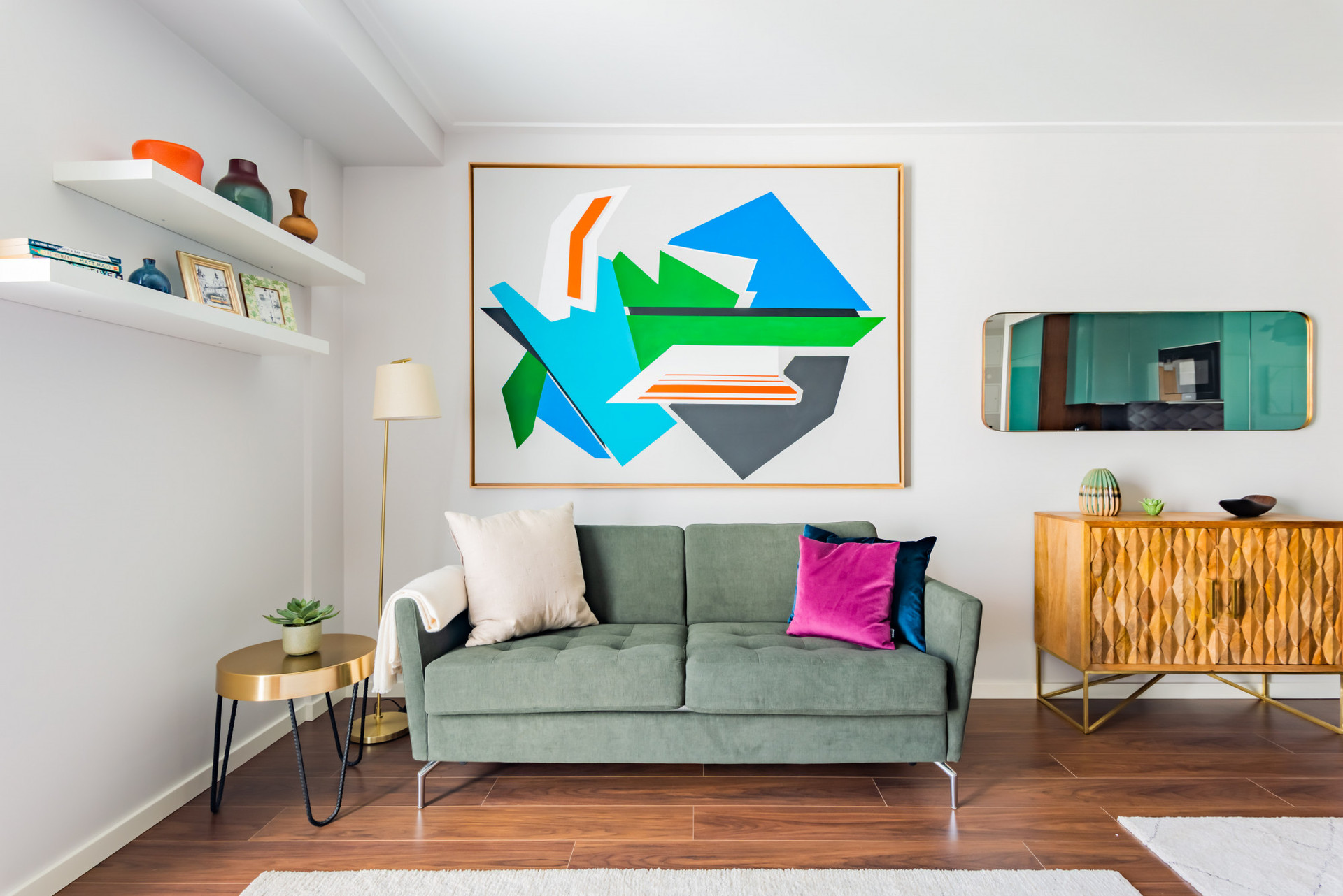 Living Room with A/C and Sofa-Bed