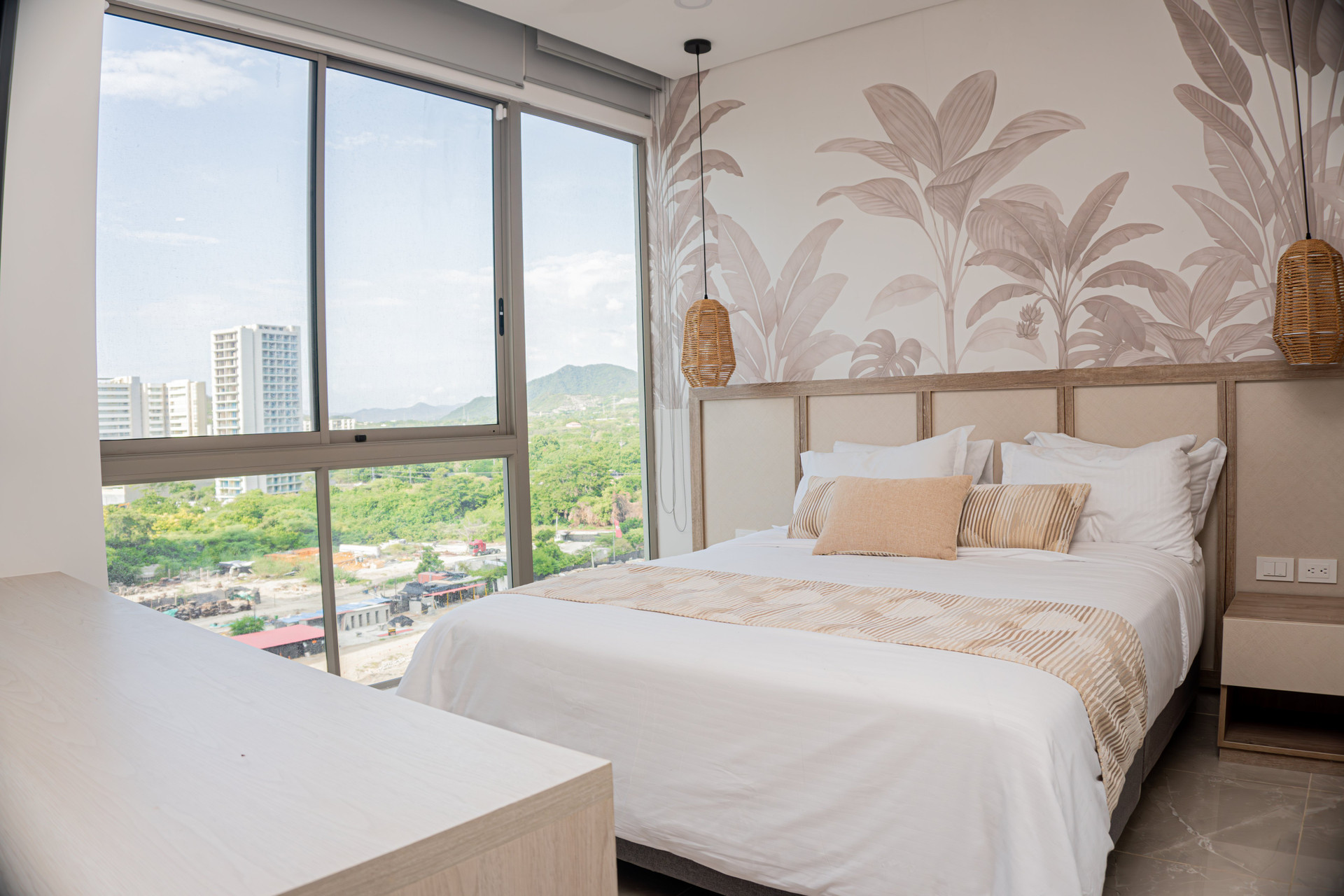 Master bedroom with mountain views